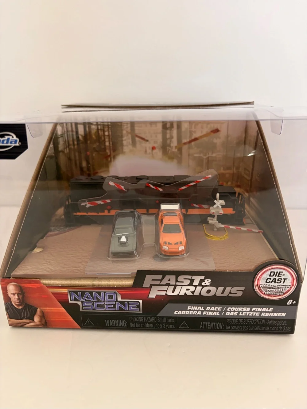 Jada Toys Fast & Furious Nano Scene Die-Cast Toy Set - Orange & Gray